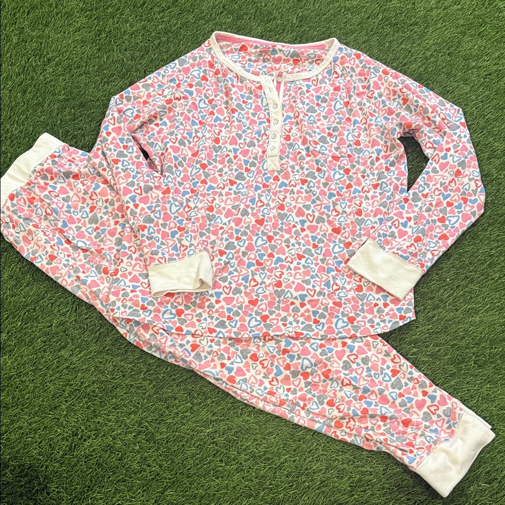 Cuddl Duds Pajama Set - Heart Print